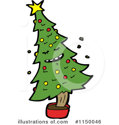 Royalty-Free (RF) Christmas Tree Clipart Illustration by lineartestpilot - Stock Sample #1150046