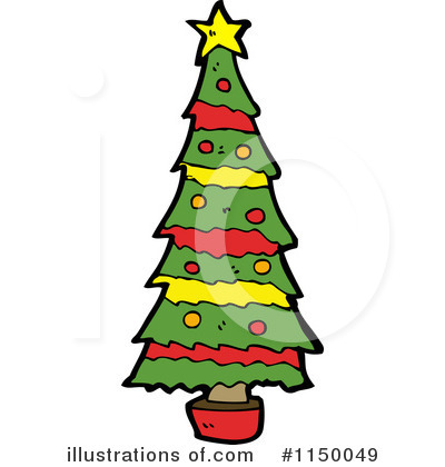 Royalty-Free (RF) Christmas Tree Clipart Illustration by lineartestpilot - Stock Sample #1150049