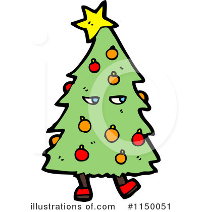 Royalty-Free (RF) Christmas Tree Clipart Illustration by lineartestpilot - Stock Sample #1150051