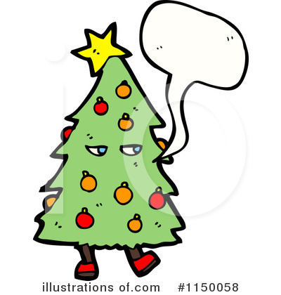 Royalty-Free (RF) Christmas Tree Clipart Illustration by lineartestpilot - Stock Sample #1150058