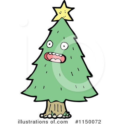 Royalty-Free (RF) Christmas Tree Clipart Illustration by lineartestpilot - Stock Sample #1150072