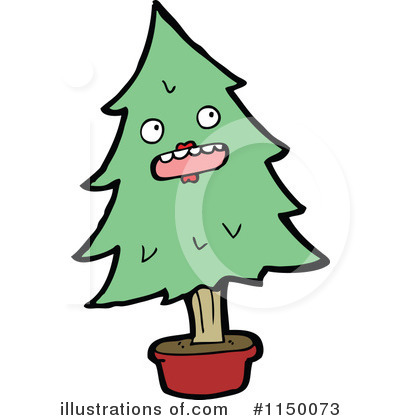 Royalty-Free (RF) Christmas Tree Clipart Illustration by lineartestpilot - Stock Sample #1150073