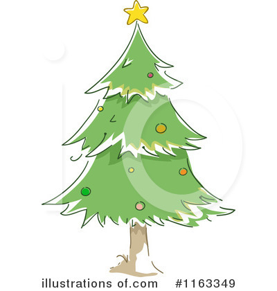 Royalty-Free (RF) Christmas Tree Clipart Illustration by BNP Design Studio - Stock Sample #1163349
