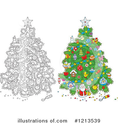 Royalty-Free (RF) Christmas Tree Clipart Illustration by Alex Bannykh - Stock Sample #1213539