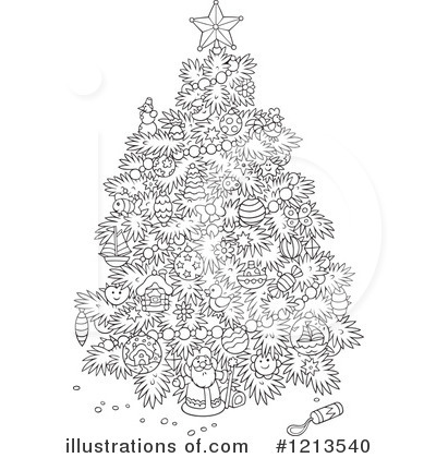 Royalty-Free (RF) Christmas Tree Clipart Illustration by Alex Bannykh - Stock Sample #1213540