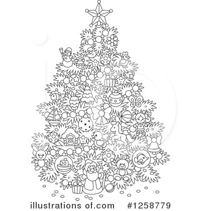 Royalty-Free (RF) Christmas Tree Clipart Illustration by Alex Bannykh - Stock Sample #1258779