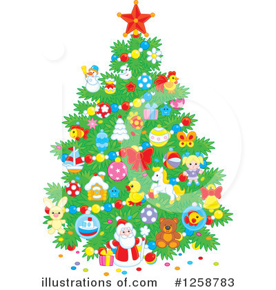 Royalty-Free (RF) Christmas Tree Clipart Illustration by Alex Bannykh - Stock Sample #1258783