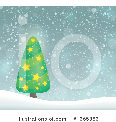 Royalty-Free (RF) Christmas Tree Clipart Illustration by visekart - Stock Sample #1365883