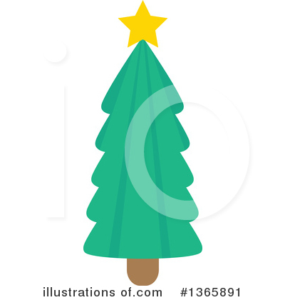 Royalty-Free (RF) Christmas Tree Clipart Illustration by visekart - Stock Sample #1365891