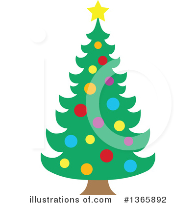 Royalty-Free (RF) Christmas Tree Clipart Illustration by visekart - Stock Sample #1365892