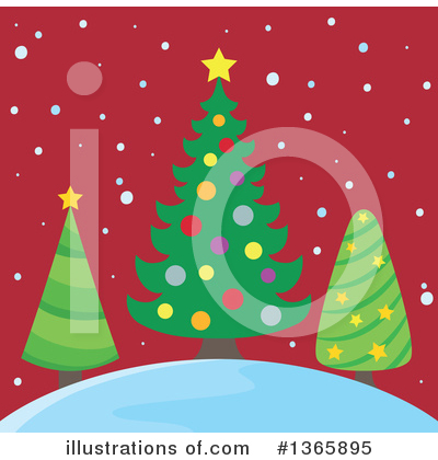 Royalty-Free (RF) Christmas Tree Clipart Illustration by visekart - Stock Sample #1365895