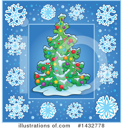 Royalty-Free (RF) Christmas Tree Clipart Illustration by visekart - Stock Sample #1432778
