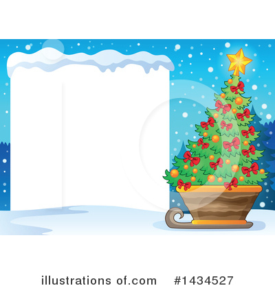 Royalty-Free (RF) Christmas Tree Clipart Illustration by visekart - Stock Sample #1434527