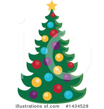 Royalty-Free (RF) Christmas Tree Clipart Illustration by visekart - Stock Sample #1434528