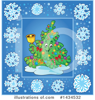 Royalty-Free (RF) Christmas Tree Clipart Illustration by visekart - Stock Sample #1434532