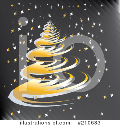 Royalty-Free (RF) Christmas Tree Clipart Illustration by MilsiArt - Stock Sample #210683
