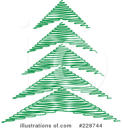 Royalty-Free (RF) Christmas Tree Clipart Illustration by KJ Pargeter - Stock Sample #228744