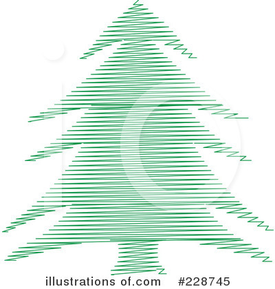 Royalty-Free (RF) Christmas Tree Clipart Illustration by KJ Pargeter - Stock Sample #228745