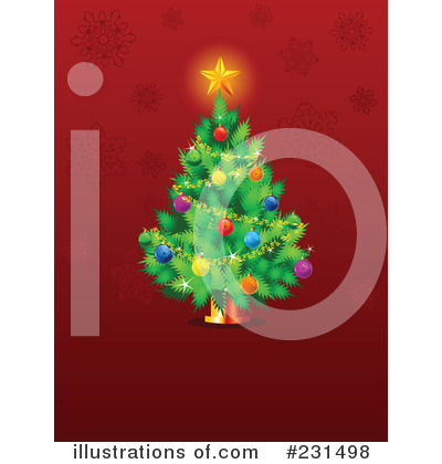 Royalty-Free (RF) Christmas Tree Clipart Illustration by Pushkin - Stock Sample #231498