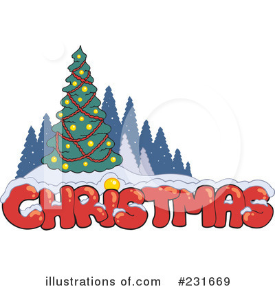 Royalty-Free (RF) Christmas Tree Clipart Illustration by visekart - Stock Sample #231669
