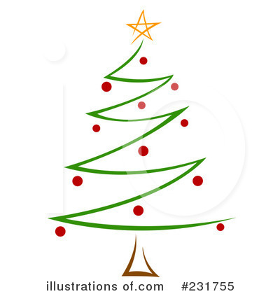 Royalty-Free (RF) Christmas Tree Clipart Illustration by BNP Design Studio - Stock Sample #231755