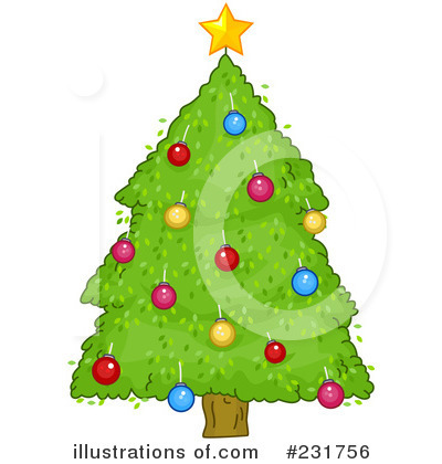 Royalty-Free (RF) Christmas Tree Clipart Illustration by BNP Design Studio - Stock Sample #231756