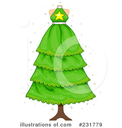 Royalty-Free (RF) Christmas Tree Clipart Illustration by BNP Design Studio - Stock Sample #231779