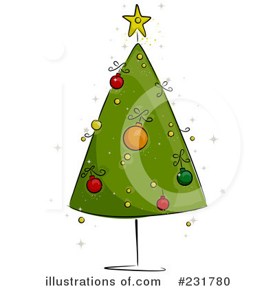 Royalty-Free (RF) Christmas Tree Clipart Illustration by BNP Design Studio - Stock Sample #231780