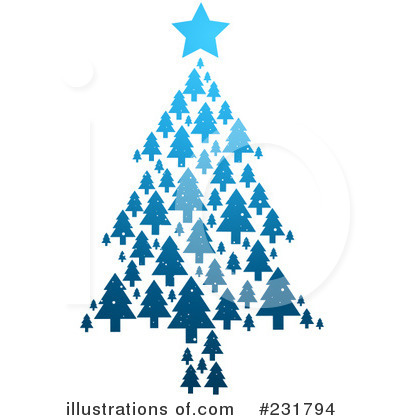 Royalty-Free (RF) Christmas Tree Clipart Illustration by BNP Design Studio - Stock Sample #231794