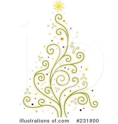 Royalty-Free (RF) Christmas Tree Clipart Illustration by BNP Design Studio - Stock Sample #231800
