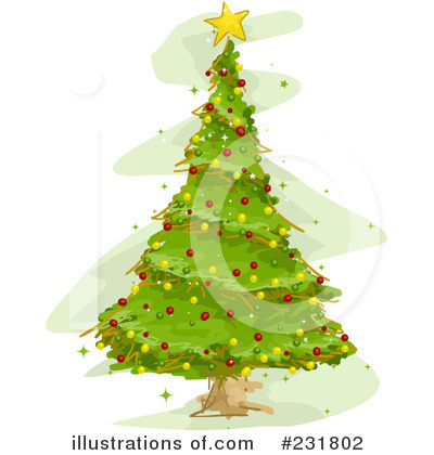 Royalty-Free (RF) Christmas Tree Clipart Illustration by BNP Design Studio - Stock Sample #231802