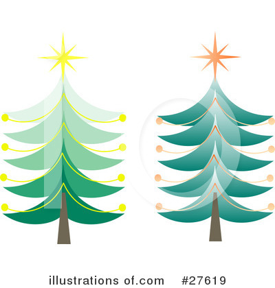Royalty-Free (RF) Christmas Tree Clipart Illustration by KJ Pargeter - Stock Sample #27619