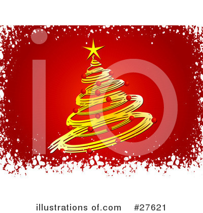 Royalty-Free (RF) Christmas Tree Clipart Illustration by KJ Pargeter - Stock Sample #27621