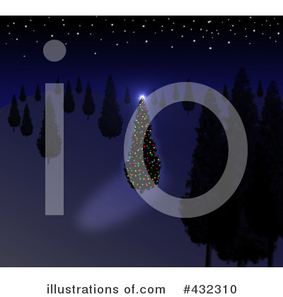 Royalty-Free (RF) Christmas Tree Clipart Illustration by oboy - Stock Sample #432310