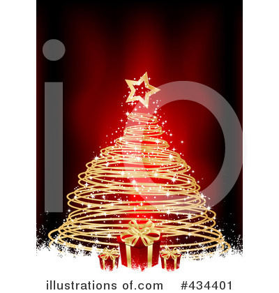 Royalty-Free (RF) Christmas Tree Clipart Illustration by KJ Pargeter - Stock Sample #434401