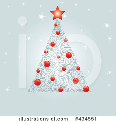 Royalty-Free (RF) Christmas Tree Clipart Illustration by Pushkin - Stock Sample #434551
