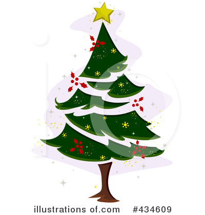 Royalty-Free (RF) Christmas Tree Clipart Illustration by BNP Design Studio - Stock Sample #434609