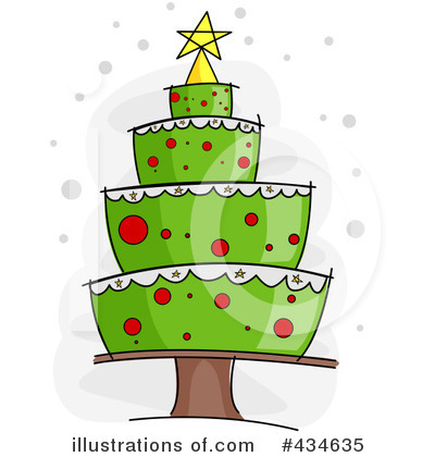 Royalty-Free (RF) Christmas Tree Clipart Illustration by BNP Design Studio - Stock Sample #434635