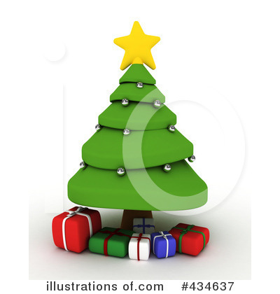 Royalty-Free (RF) Christmas Tree Clipart Illustration by BNP Design Studio - Stock Sample #434637