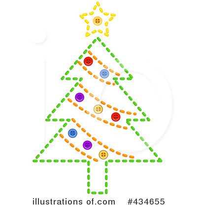 Royalty-Free (RF) Christmas Tree Clipart Illustration by BNP Design Studio - Stock Sample #434655