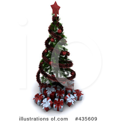 Royalty-Free (RF) Christmas Tree Clipart Illustration by KJ Pargeter - Stock Sample #435609