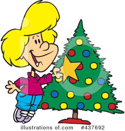 Royalty-Free (RF) Christmas Tree Clipart Illustration by toonaday - Stock Sample #437692