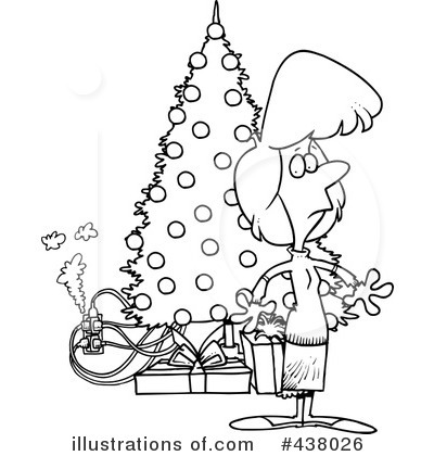 Royalty-Free (RF) Christmas Tree Clipart Illustration by toonaday - Stock Sample #438026