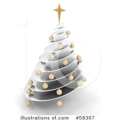 Royalty-Free (RF) Christmas Tree Clipart Illustration by KJ Pargeter - Stock Sample #58307