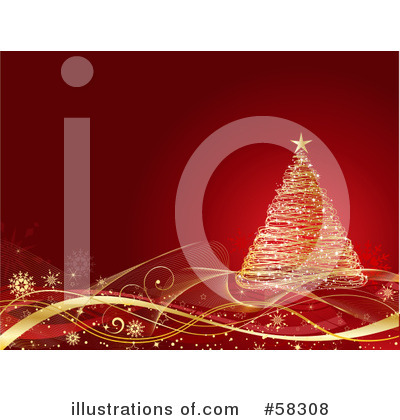 Royalty-Free (RF) Christmas Tree Clipart Illustration by KJ Pargeter - Stock Sample #58308