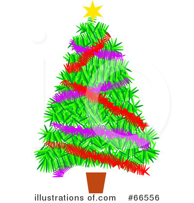 Royalty-Free (RF) Christmas Tree Clipart Illustration by Prawny - Stock Sample #66556