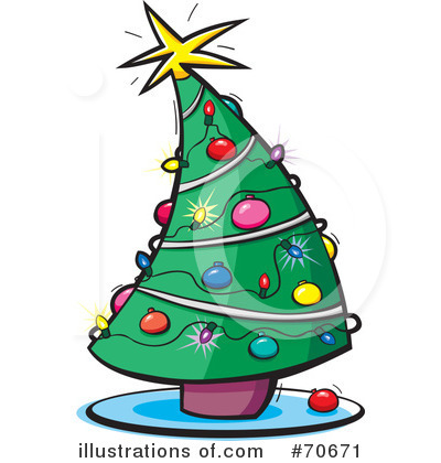 Royalty-Free (RF) Christmas Tree Clipart Illustration by jtoons - Stock Sample #70671