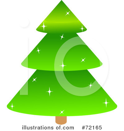 Royalty-Free (RF) Christmas Tree Clipart Illustration by Pushkin - Stock Sample #72165