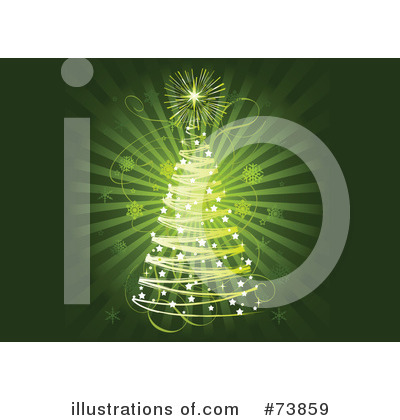 Royalty-Free (RF) Christmas Tree Clipart Illustration by Pushkin - Stock Sample #73859
