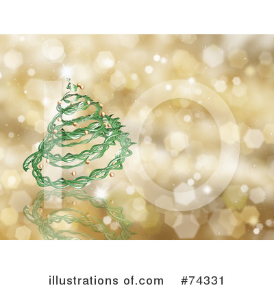 Royalty-Free (RF) Christmas Tree Clipart Illustration by KJ Pargeter - Stock Sample #74331